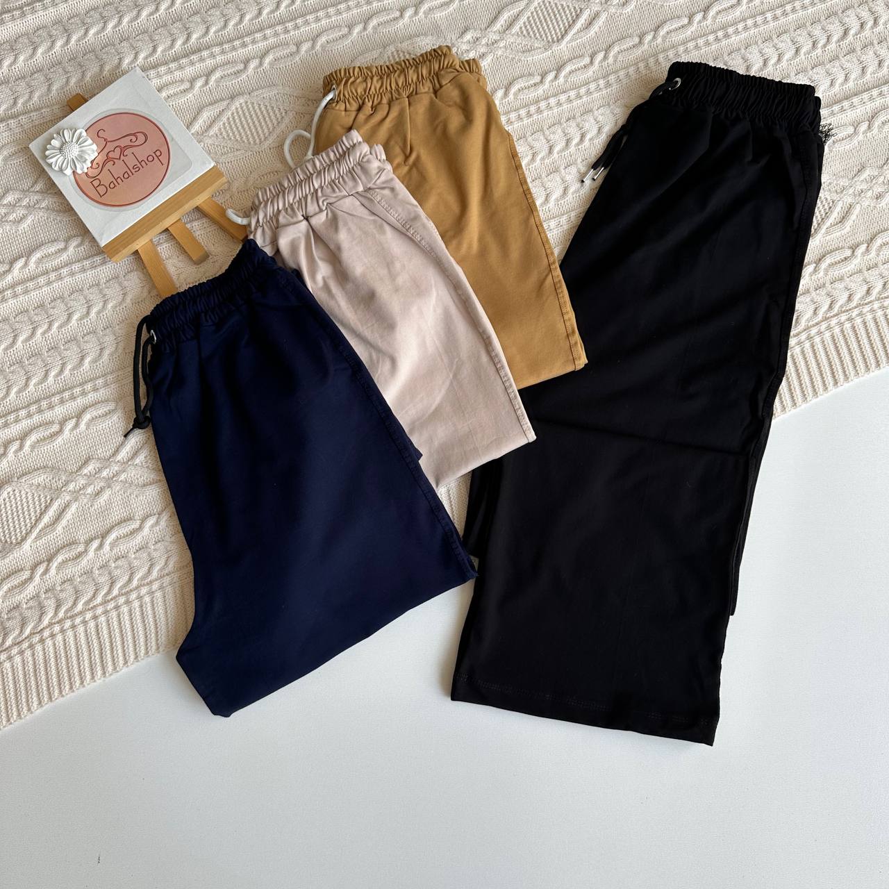 شلوار نیم بگ پنبه گلکسی