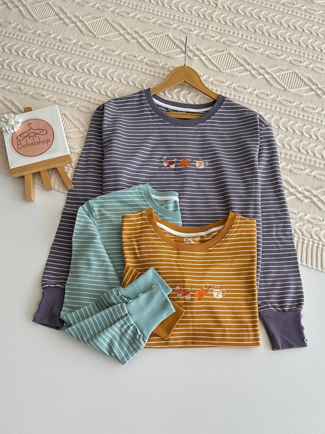 بلوز راه راه بلوط