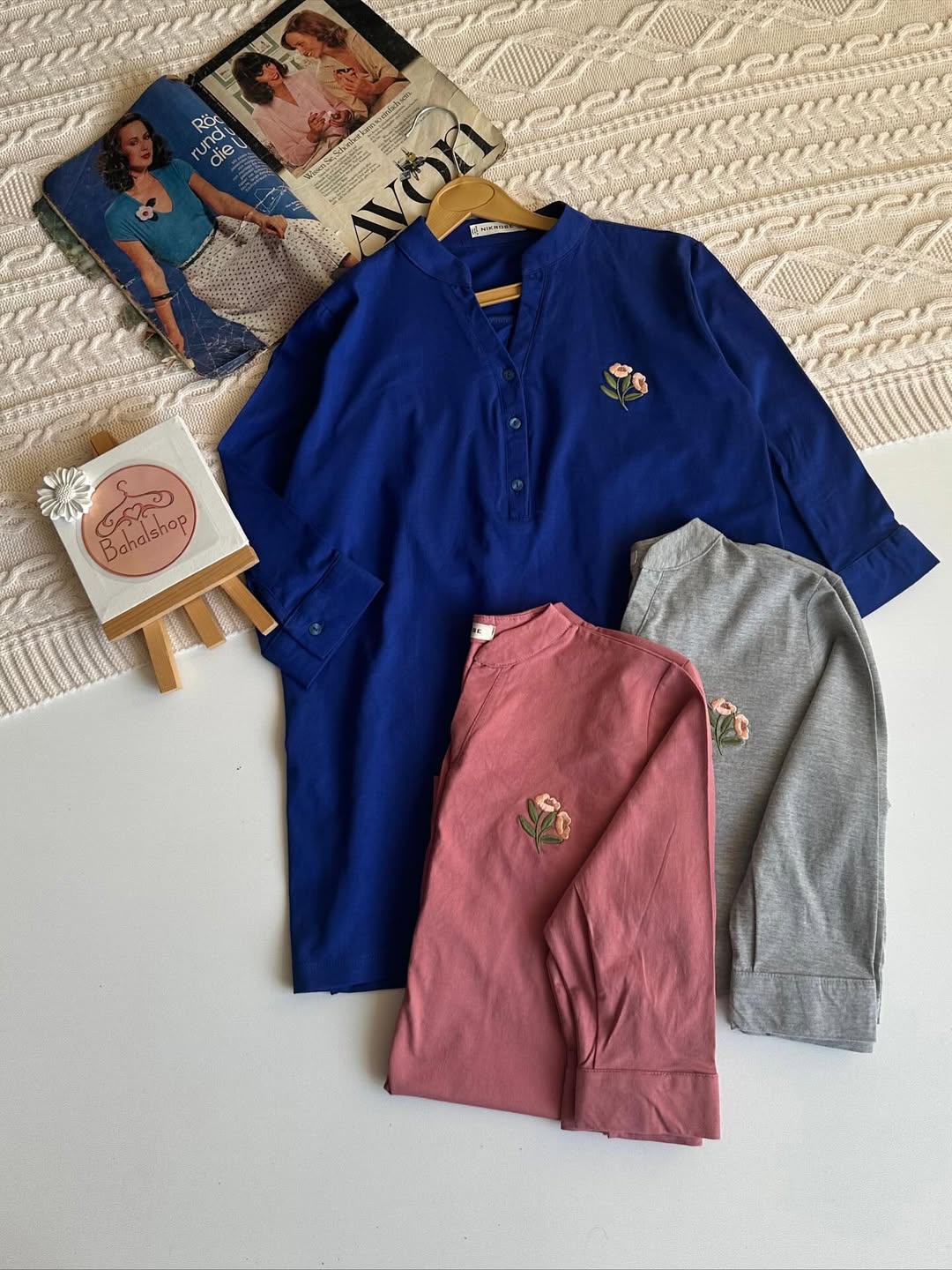 بلوز یقه قاپکدار آیسو