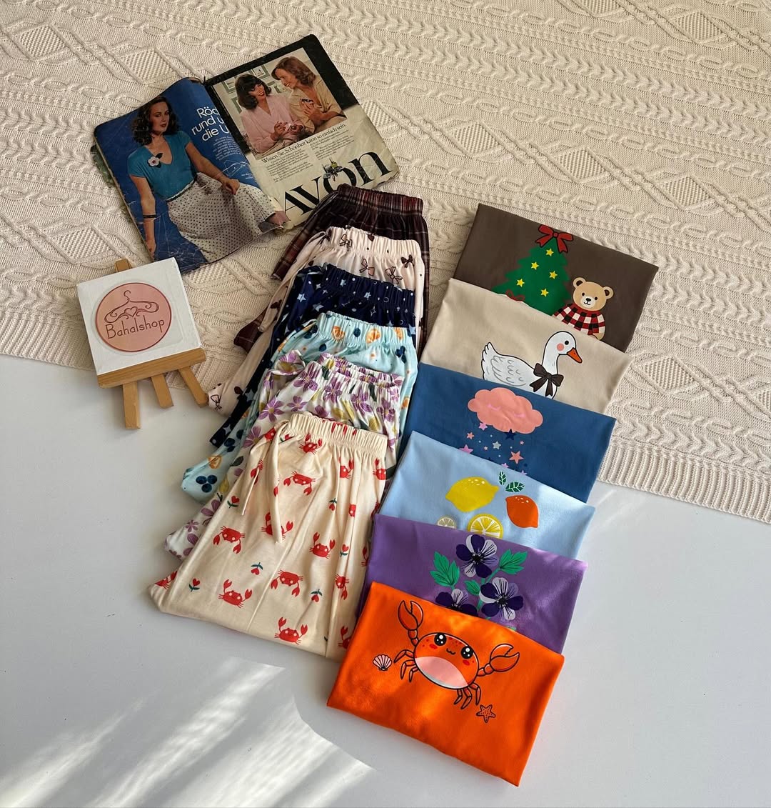 ست تیشرت آستین سه ربع و شلوار