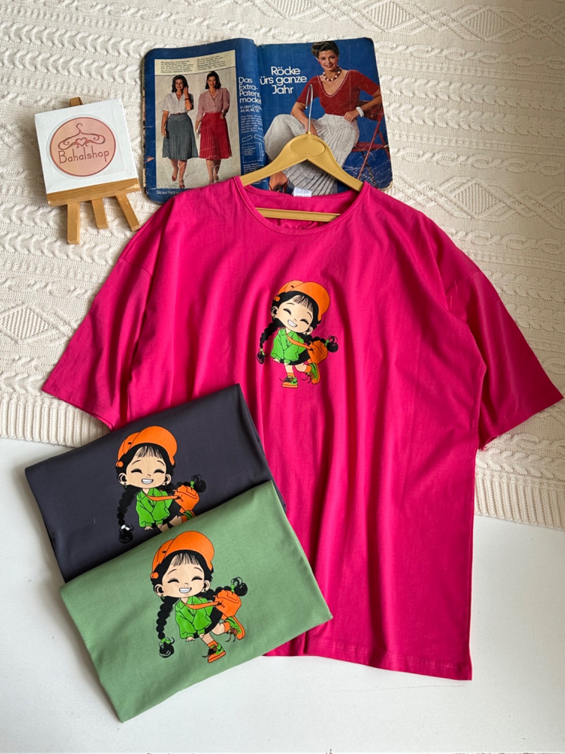 تیشرت لانگ دخترک