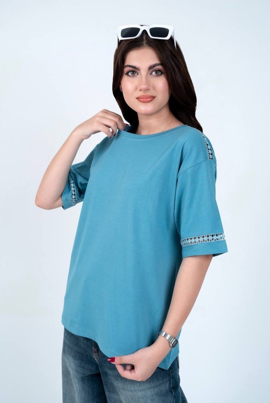 تیشرت سرشانه گیپور آدرینا